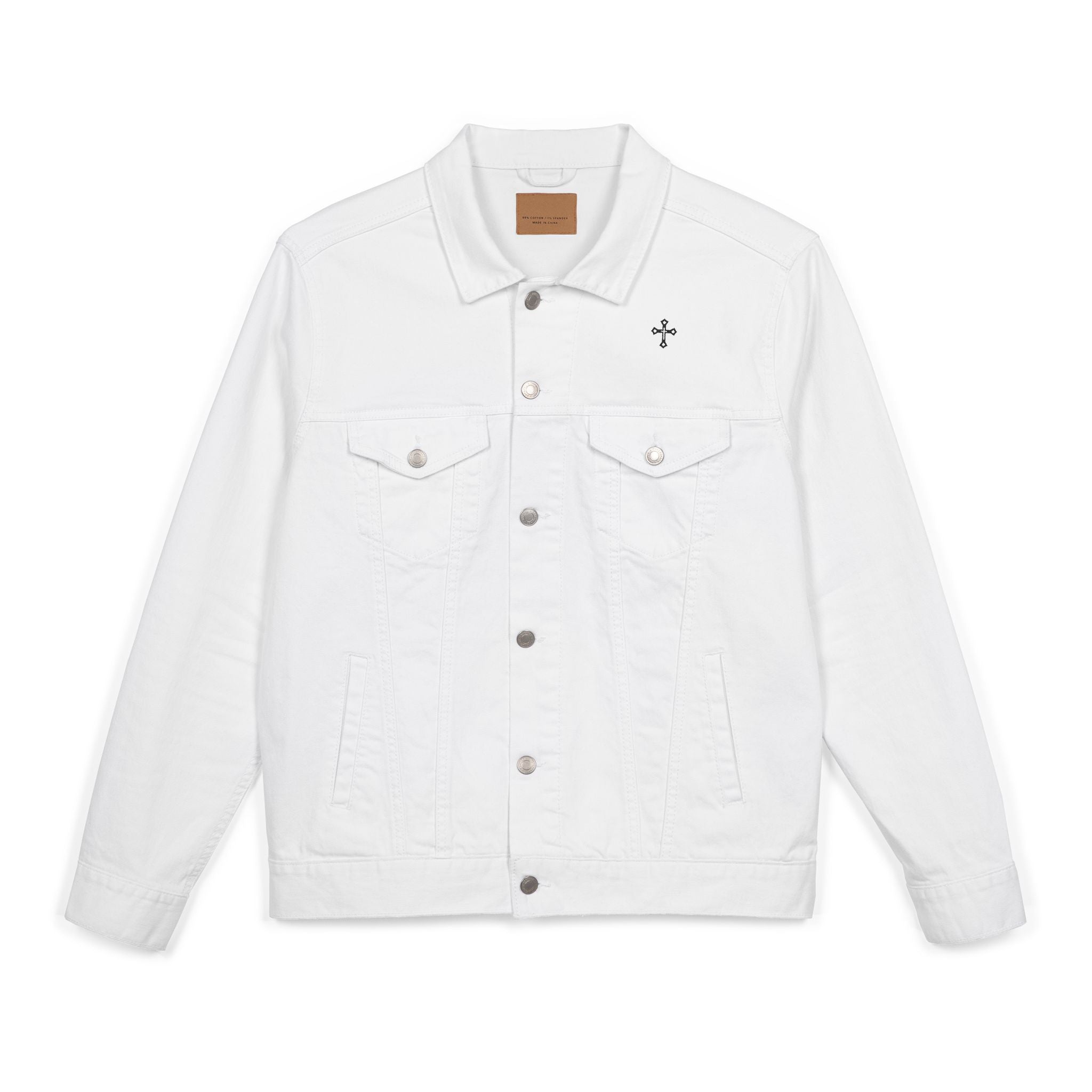 Stylish  Denim Jacket with Embroidery, Casual Trendy Jacket, Gift for Him/Her, Summer Fashion, Streetwear, Everyday Wear