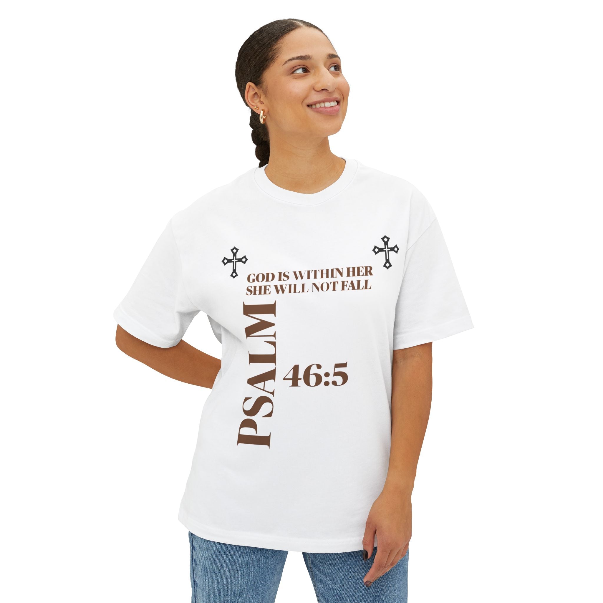 Inspirational Faith Boxy Tee, Oversized T-Shirt, Unisex Religion Shirt, Comfort Wear for Women & Men, Christian Gift, Motivational Apparel