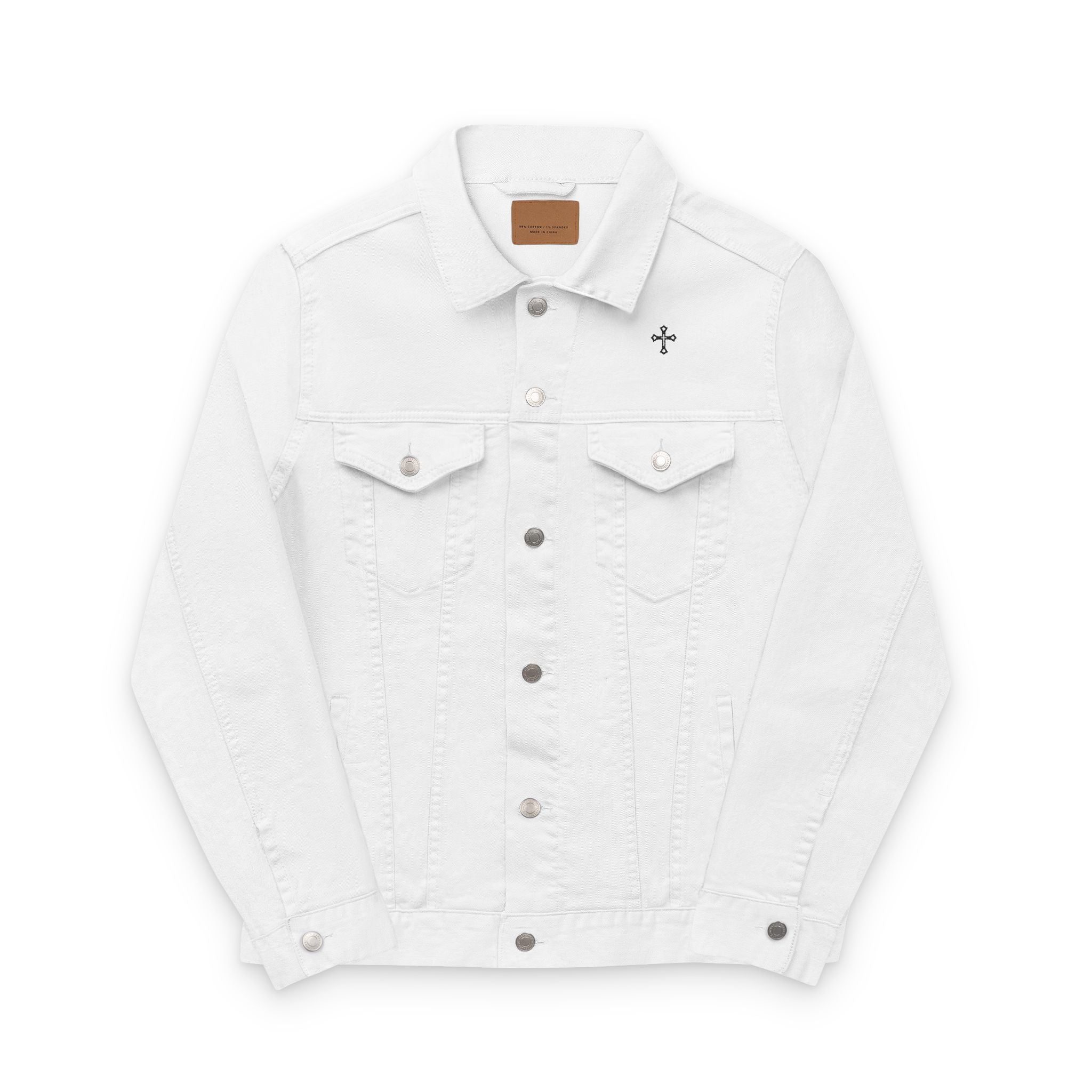 Stylish  Denim Jacket with Embroidery, Casual Trendy Jacket, Gift for Him/Her, Summer Fashion, Streetwear, Everyday Wear